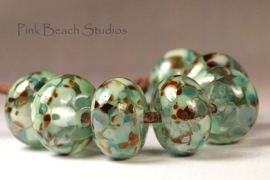 Pennekamp Handmade Lampwork Beads (7 Count) By Pink Beach Studios - Sra (pb238)